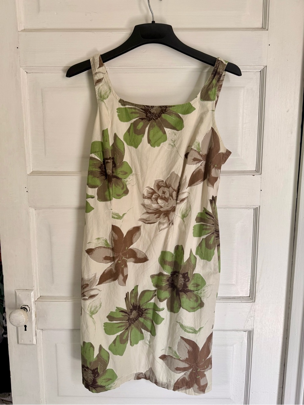 Vintage - Green and brown floral dress - size medium faded glory